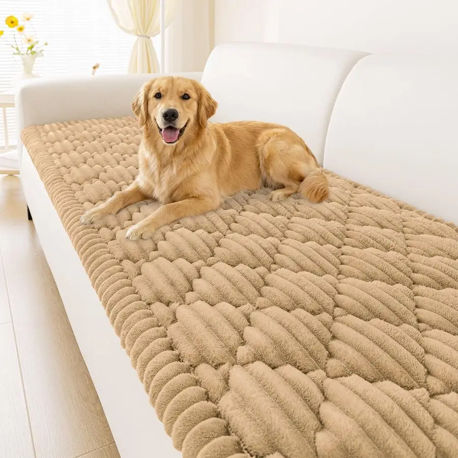 

Pet Couch Cover for Dogs Washable, NonSlip Fuzzy Couch Covers for 3 Cushion Sofa Pet Friendly, Soft Thick Furniture Protector So