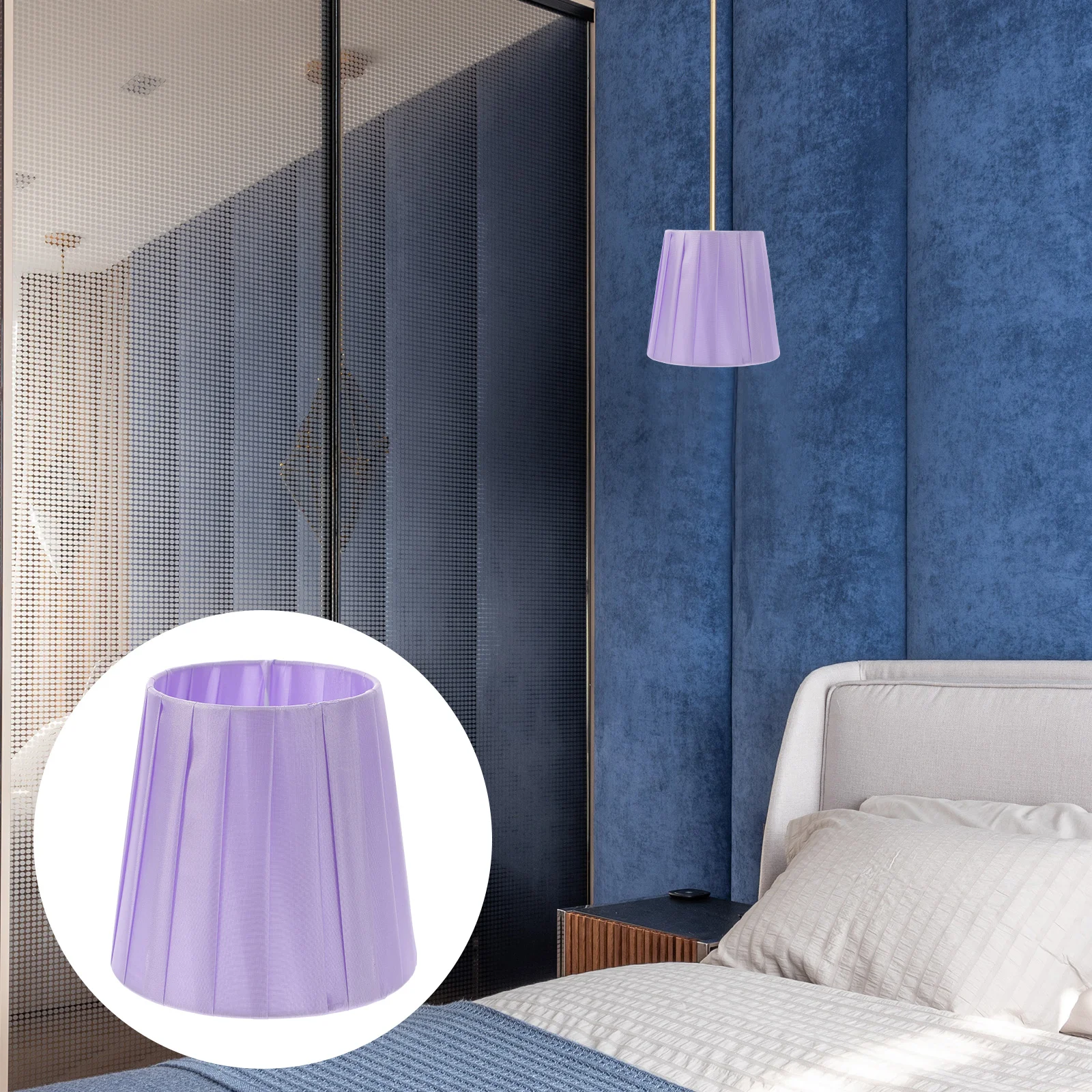 

1Pc Cloth Lampshade Pleat Lamp Shade Small Lamp Shade Clip On Bulb Light Cover Lamp Shade Cover Table Lamp Floor Pendant Light