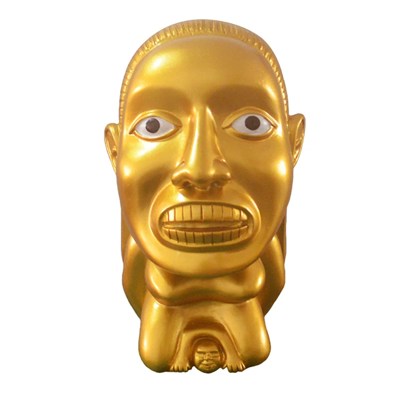 Indiana Jones Idol Golden Fertility Statue Resin Fertility Idol Sculpture with Eye Scale Raiders of The Lost Ark Cosplay Props