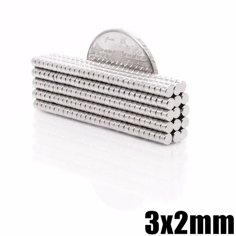 3x2 Mini Small Disc Search Magnet 3mmX1.7mm Bulk Round Magnets 3x1.7mm Neodymium Magnet Permanent Strong Magnets