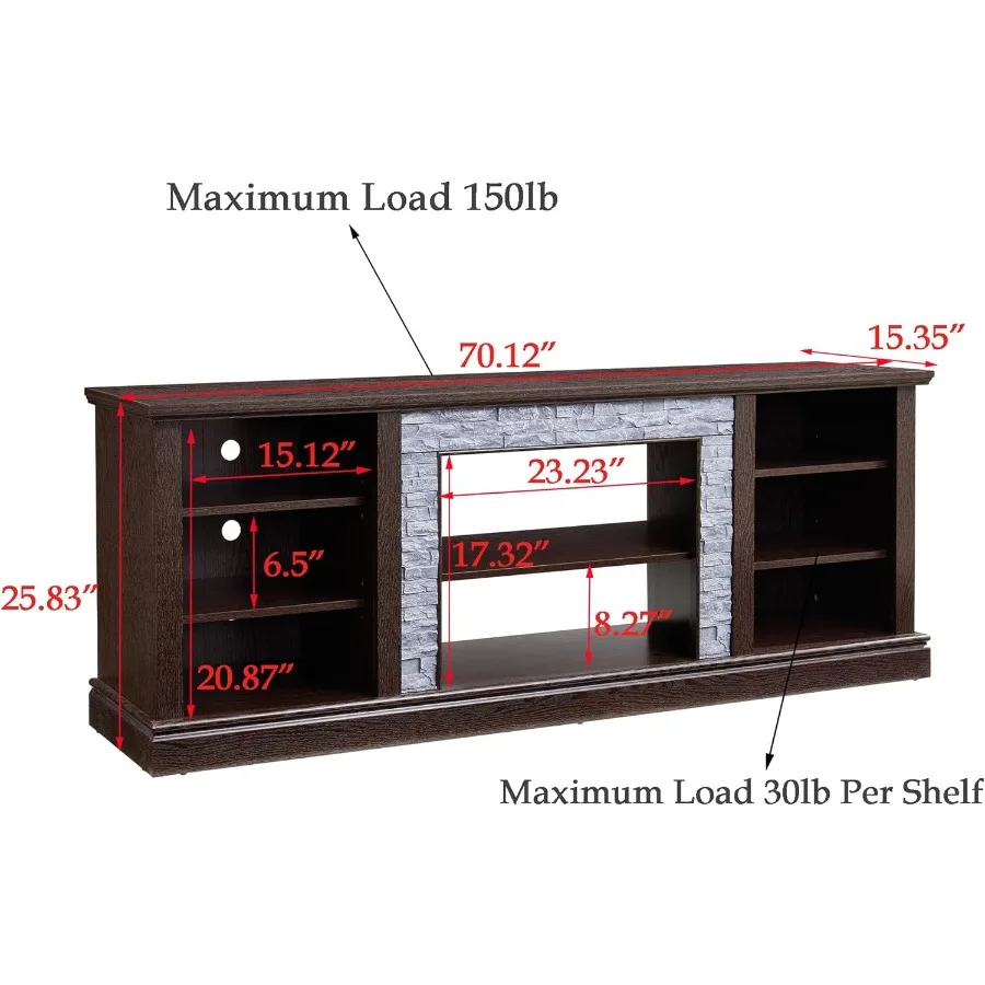 حامل تلفزيون 70 بوصة لأجهزة التلفاز حتى مركز الترفيه يصل إلى 80 بوصة مع مساحة تخزين لوحدة تحكم تلفزيون غرفة المعيشة لوحدة تحكم الوسائط في غرفة النوم f #2
