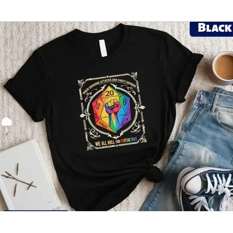 When Someone Attacks One Party Member We All Roll For Initiative T Shirt Lgbt