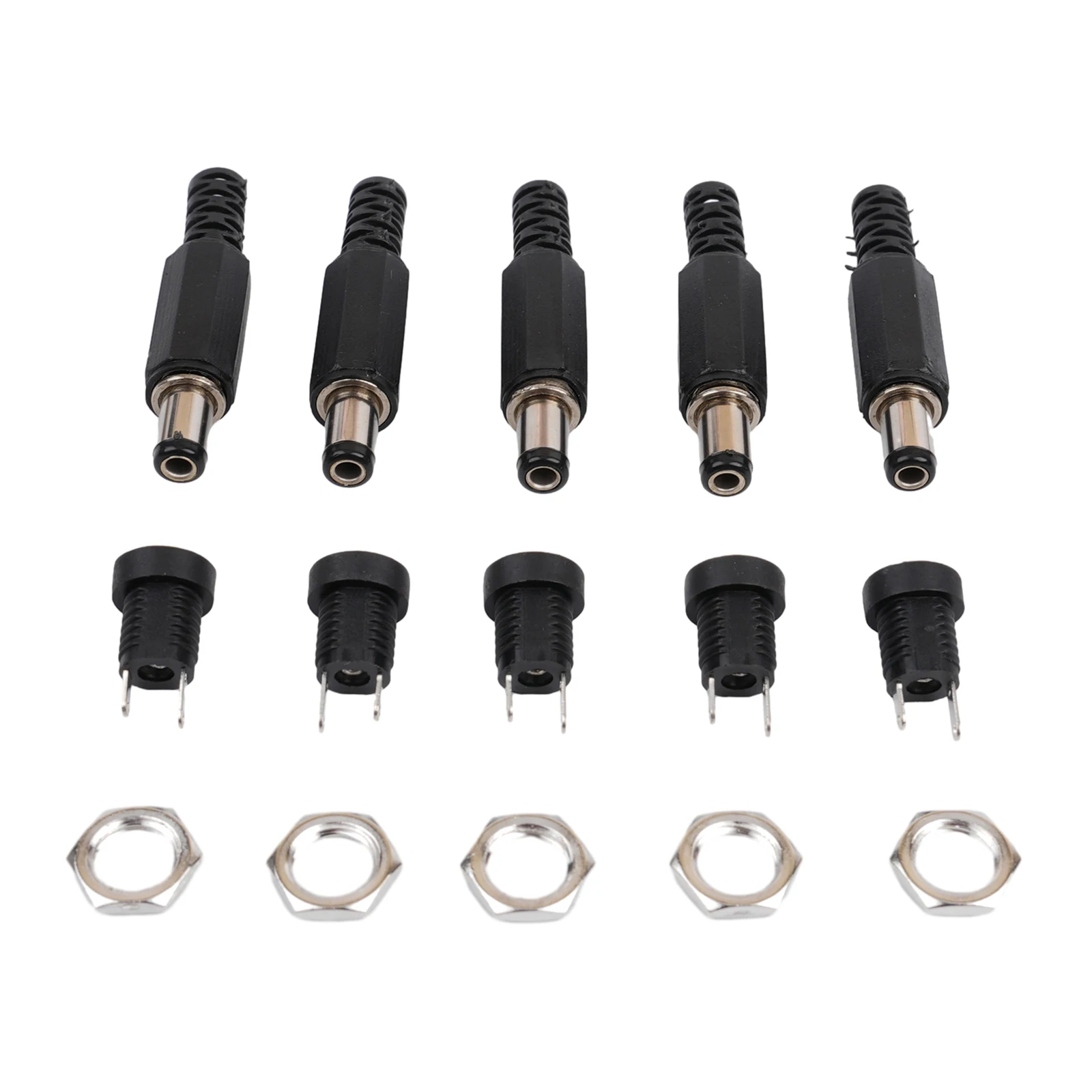 5 Set MALE BARRELss FEMALE SOCKET PANEL MOUNT DC 12V POWER CONNECTORS555555555555555555555555555555555555555555