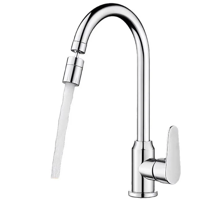 

Kitchen Stainless Steel Faucet Hot and Cold Washing Basin Kitchen Bathroom Rotating Household Sink Universal Faucet