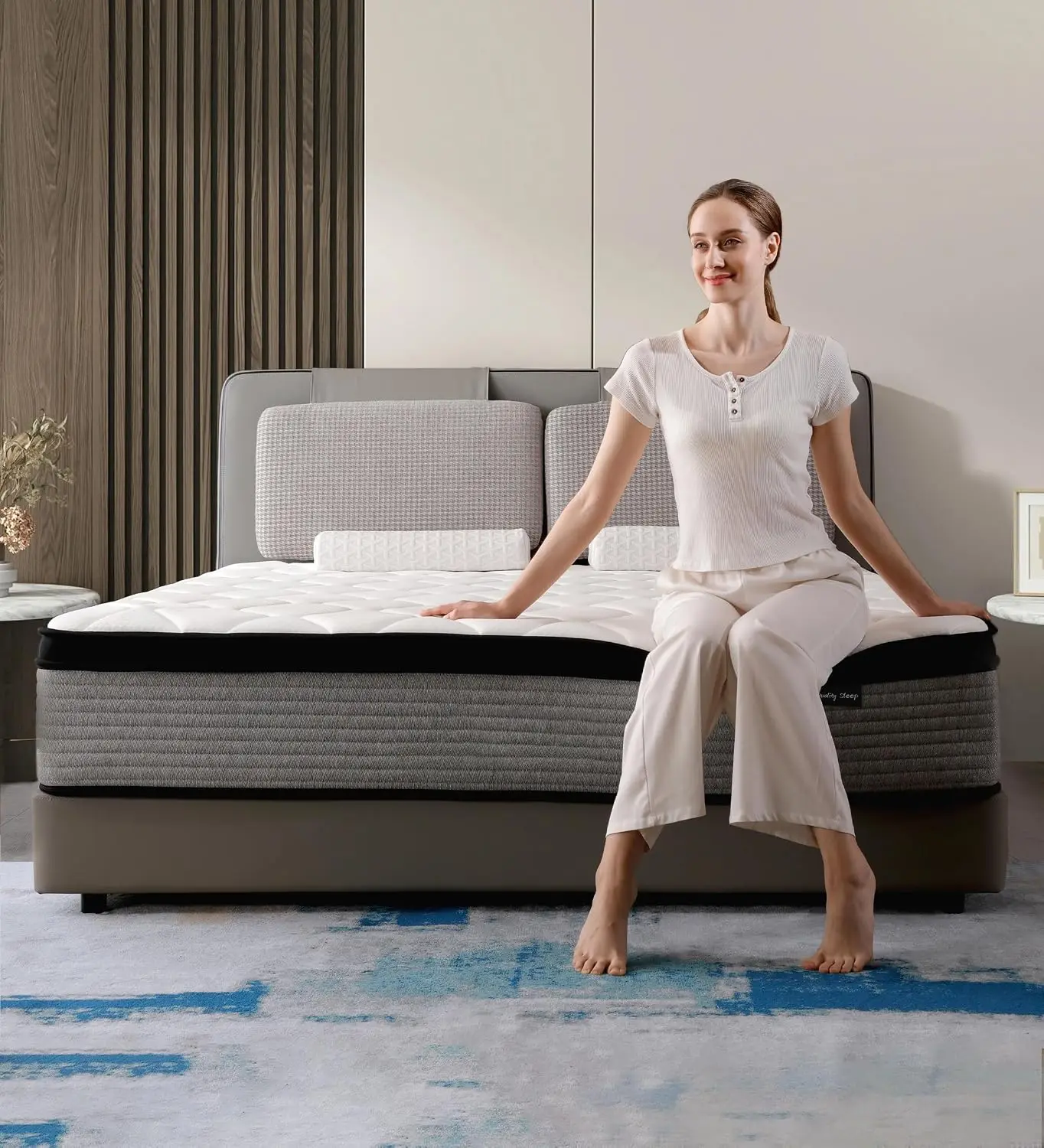 King Size Mattress - 12 Inch Gel Memory Foam Hybrid, Individually Pocketed Springs, Medium Firm Feel, Supportive Foam & Motion Isolation Technology, CertiPUR-US Certified