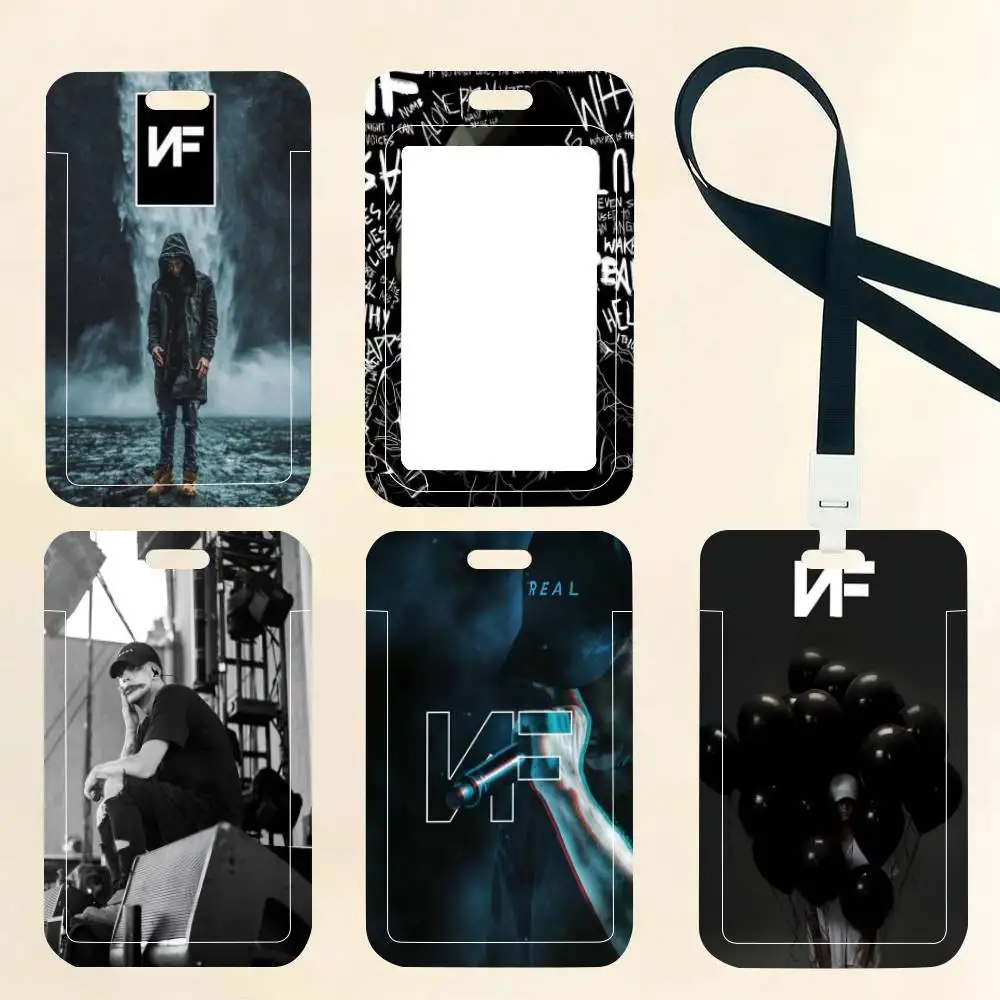 Singer N-NF Rapper  ID Card Holder Neck Strap Pendant Door Badge Holder Lanyards Keychain Work Credential Case Gift