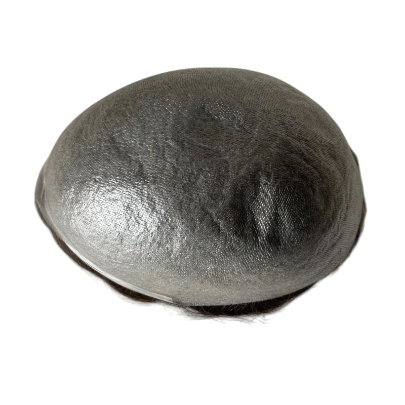 أنظمة الشعر البشري البرازيلي العذراء # 5 شعر مستعار بني فاتح 32 مم، حلقة 8 × 10 فولت 03 وحدة جلدية رفيعة للغاية للرجال البيض