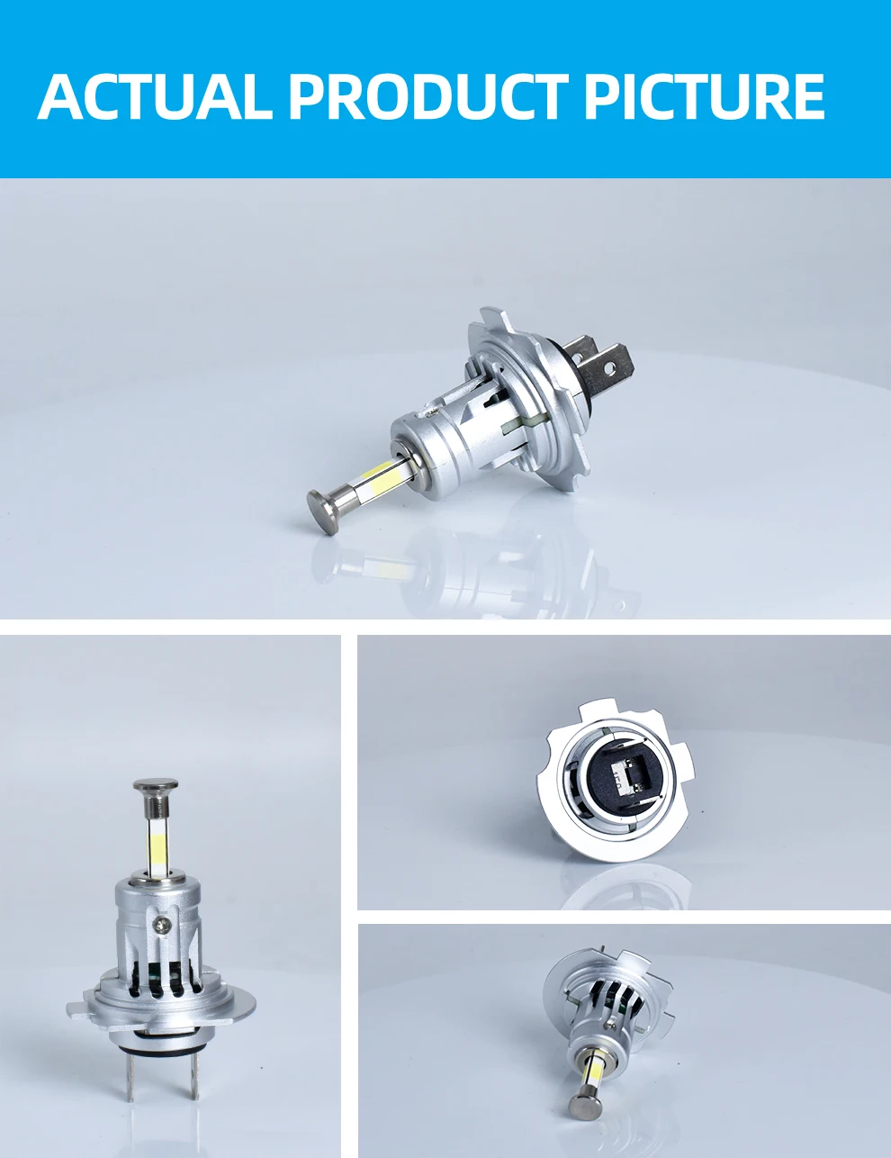 2 Stück 500 % heller als Original-Beleuchtung auf LED-H7-Scheinwerferlampen, Plug-and-Play, 6000 K, weiß, leistungsstark und ultrahell für Autos – Detail 10