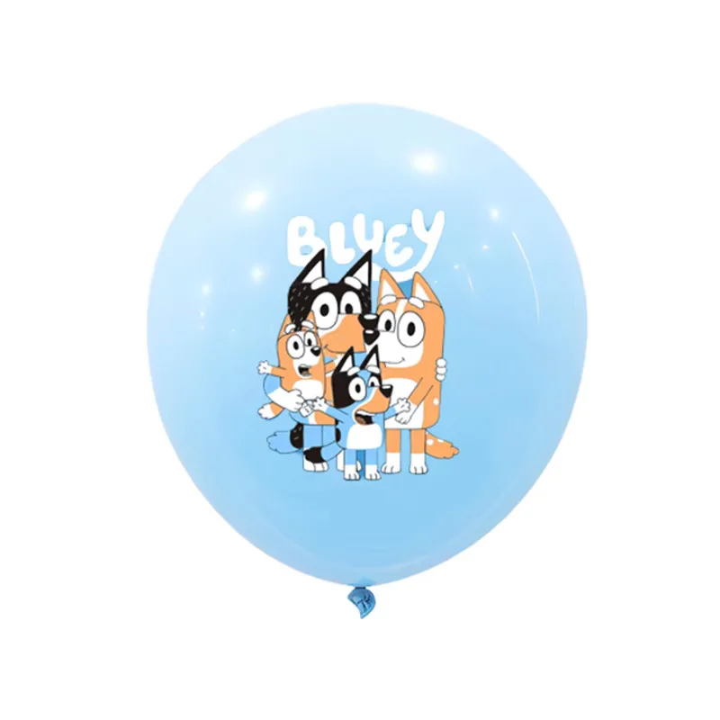 10 stks 12 inch Bluey Hond Latex Ballonnen Set Blauw Bingo Hond Familie Verjaardagsfeestje Kinderen Speelgoed Cartoon Ballonnen Baby douche Globos