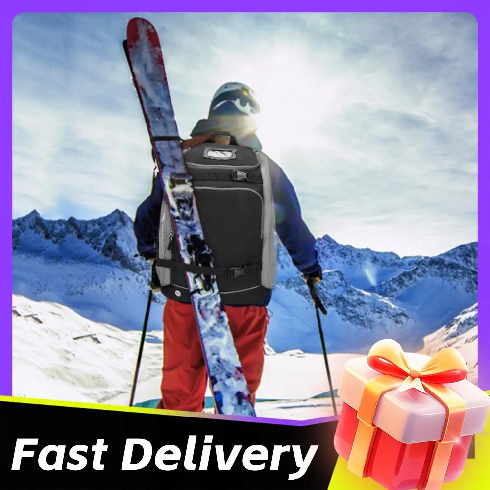 Mochila para casco y ropa de 65L, bolsa de almacenamiento para ropa y casco de gran capacidad, ajustable, impermeable, para hombres y mujeres, para acampar y esquiar