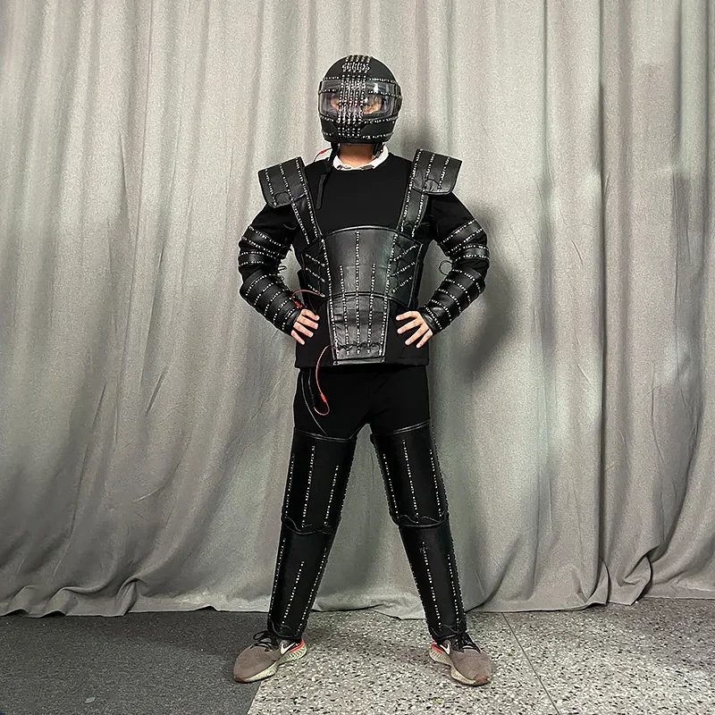 LED روبوت الرجال مضيئة دعوى DJ بار جو الدعائم زي برنامج مرحلة أزياء مسرحية انفجار وامض الملابس