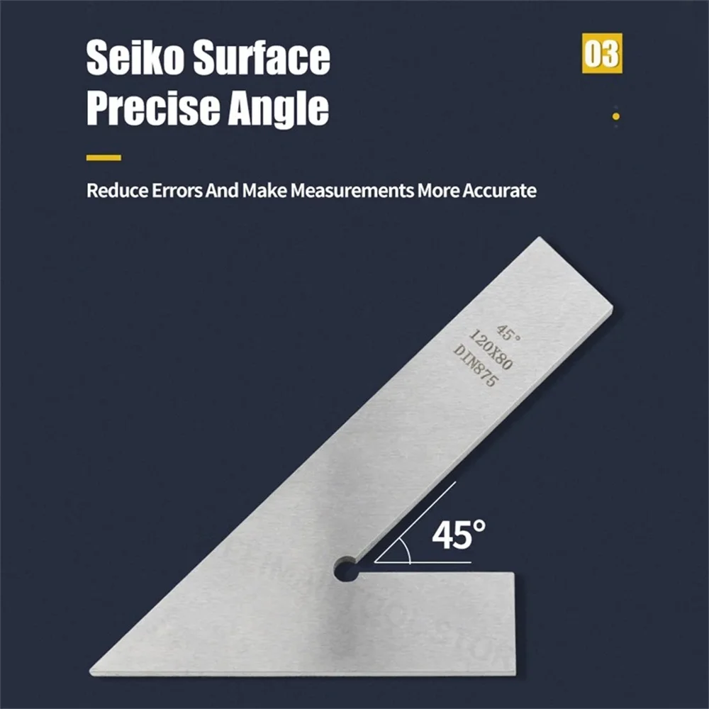 45 Degree Flat Edge Square Ruler For Carpentry Measurment Try Square Carpenter Tools Woodworking Metal Angle Ruler Set Squares