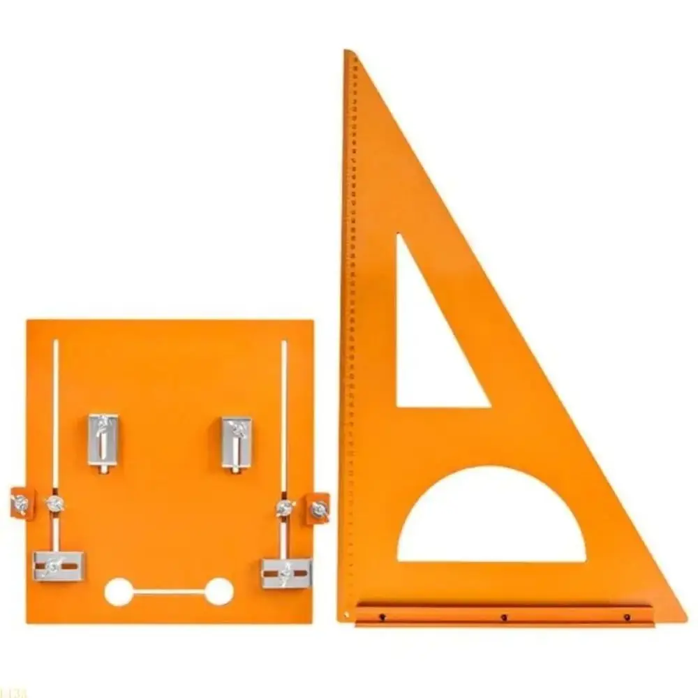 Measuring Protractor Adjustable Triangle Ruler Protractor Square High Precision Multi-Angle Measuring Ruler Line Marking