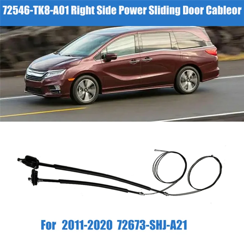 72546-TK8-A01 Right Side Power Sliding Door Cable for Honda Odyssey 2011-2020(W/O Motor)Electric Sliding Door Pull Wires