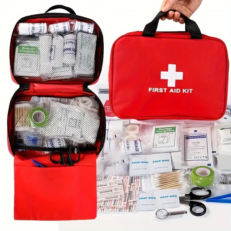 

210pcs Portable Emergency Medical First Aid Bag Kit For Household Outdoor Travel Camping Equipment Medicine Survival kiit