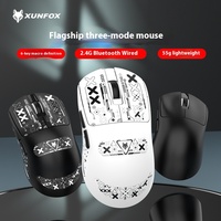 Xunsvfox H8 Mouse Bluetooth Wireless Wired Three-Mode Lightweight Paw3311 Premium IC Rechargeable Esports Gaming Laptop Mouse