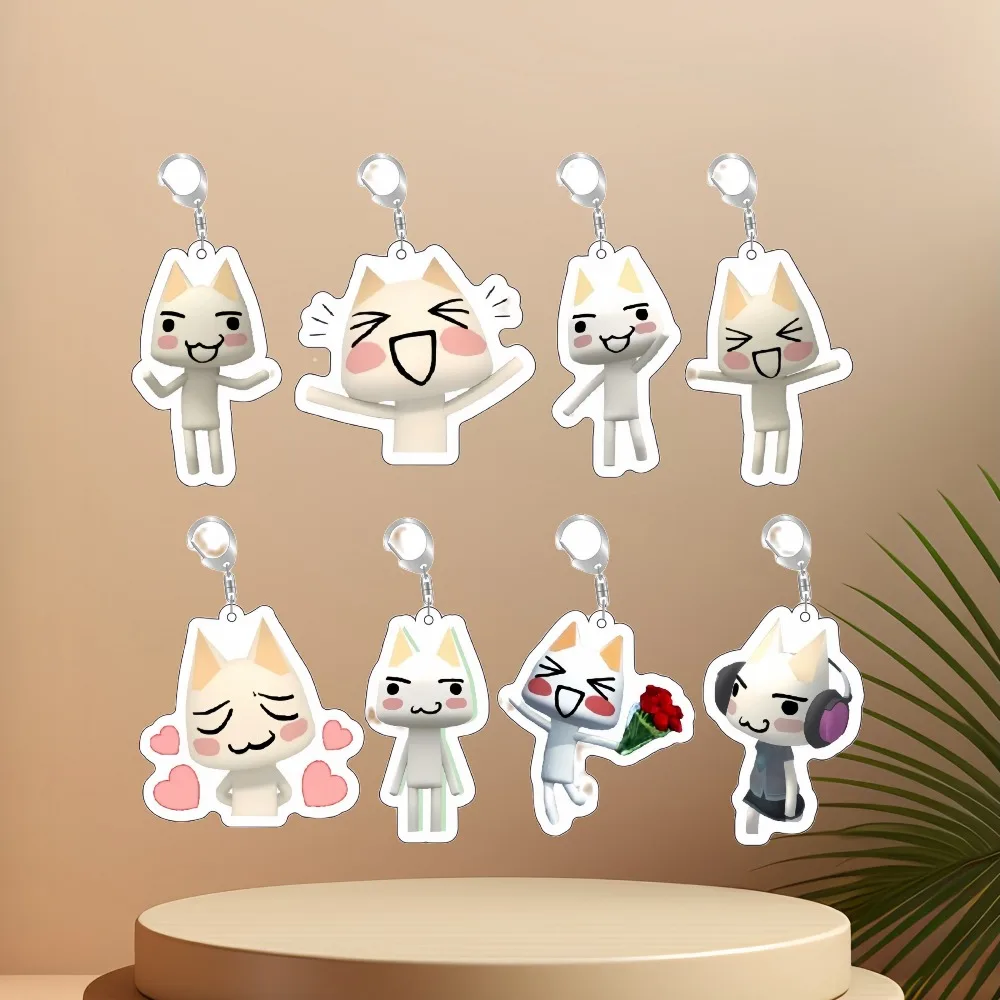 

Diy ToroInoue Cute Emoticon Creative Cartoons Acrylic Keychain Campus Girls Backpack Pendant Jewelry Friend's Holiday Gifts
