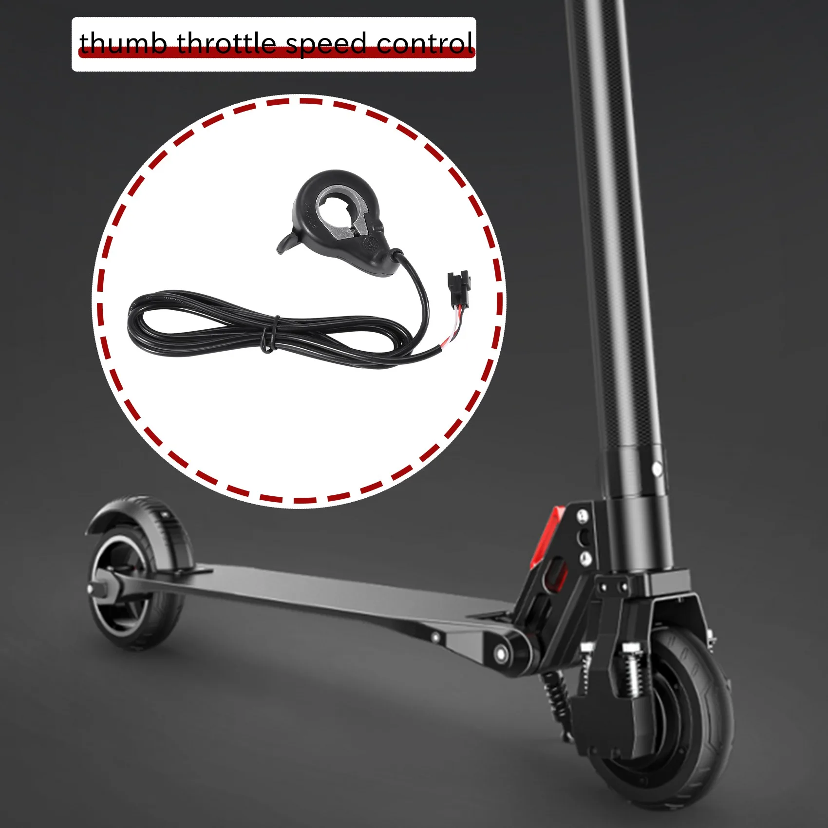 

A33K-Ebike Electric Bicycle Thumb Throttle, FT-21X Finger Throttle Accelerator, Speed Control For Ebike Pocket Razor Scooter Acc