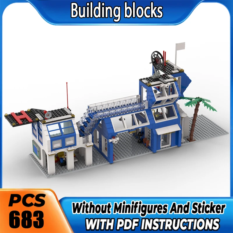 MOC Premium Building Blocks Coastguard Vintage Model DIY Assemble Bricks High Precision Collectible Toy Holiday Christma Gift