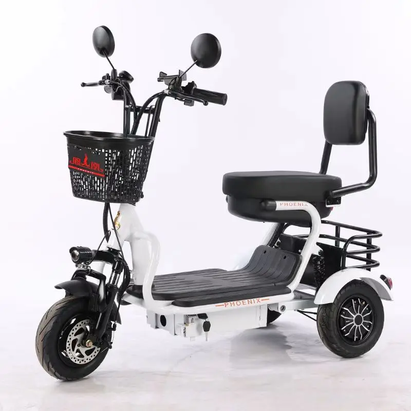 2022 New model folded 3 wheels electric scooter 500 w Leisure electric tricycles for the elderly mini electric motorcycle