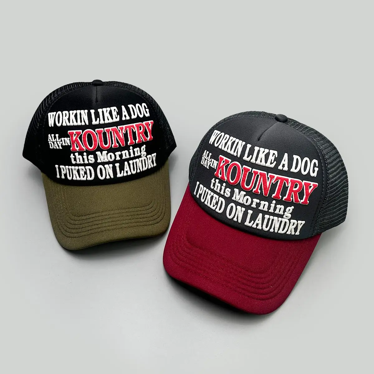Baseball Trucker Cap Breathable Mesh Back Color Block Graffiti Letter Print Hat for Men Women Running Camping Outdoor Streetwear
