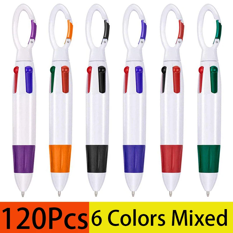 

120Pcs Ballpoint Pens Backpack Pendant Stationery Ball Pen Belt Buckle Rainbow Ballpoint Pens