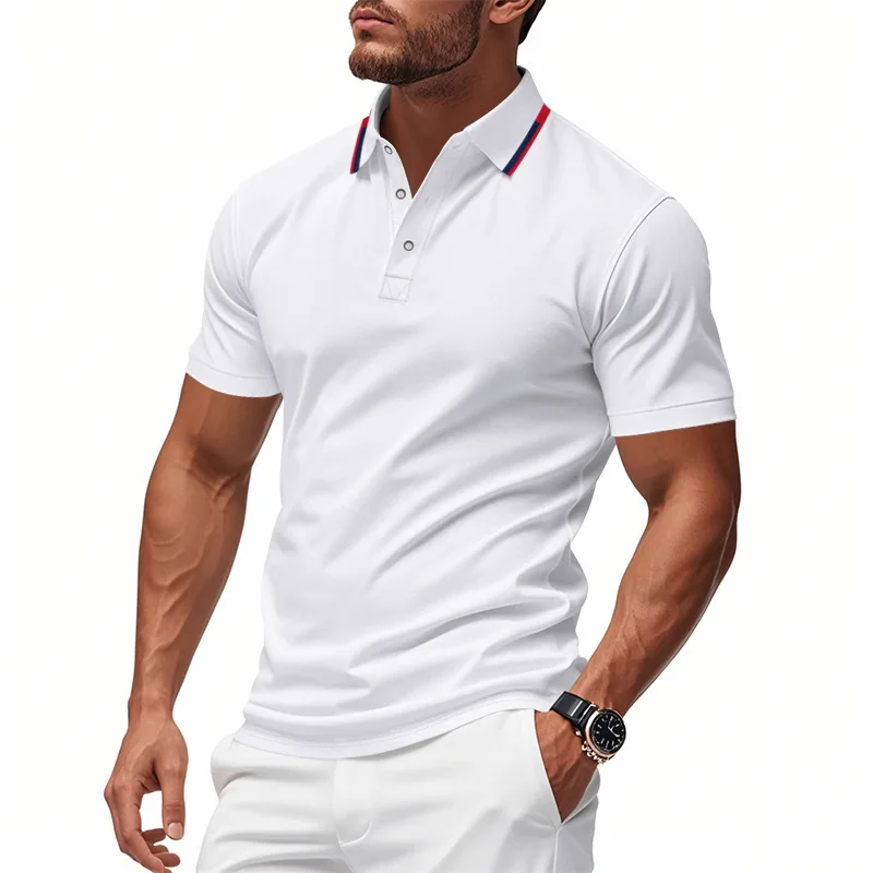 Asiatico ort Sve Button Golf irt Loose Fit Abbigliamento sportivo estivo Maglione lavorato a maglia in puro colore Design casual Ne