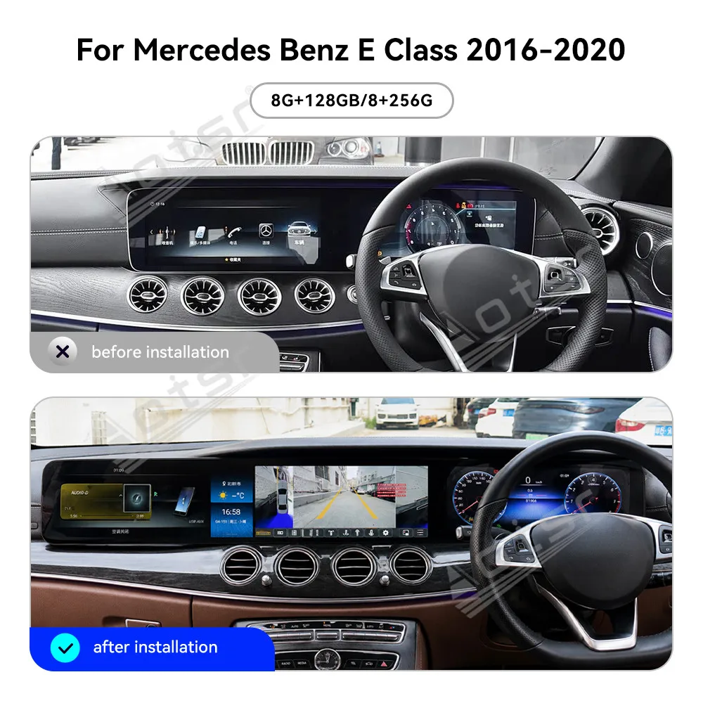 38.5 Inch Triple Digital Dashboard For Mercedes E Class W213 2016-2020 Plug And Play Car Touch Screen GPS CarPlay Android DSP 