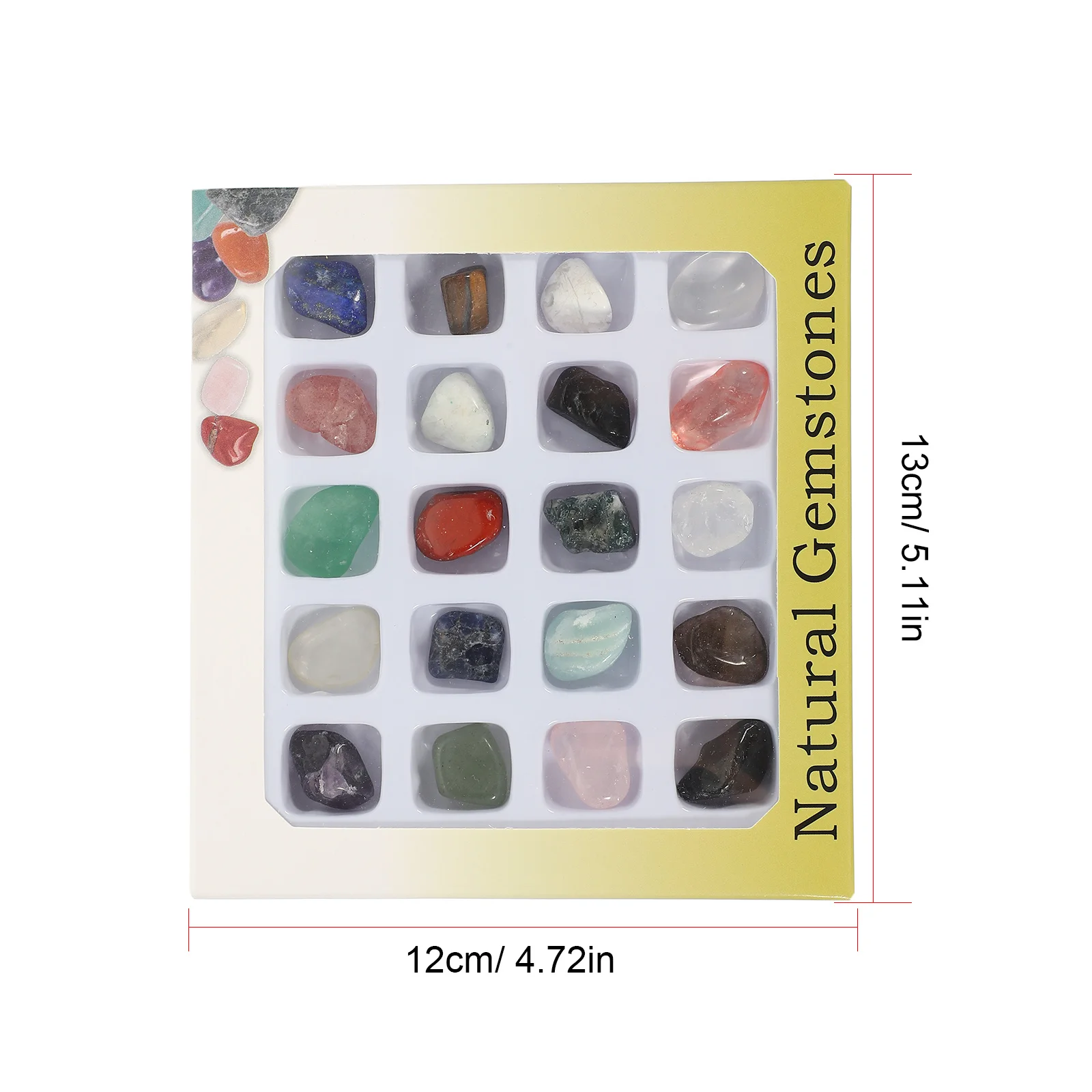 1 caja de piedras de cristal Natural, muestras minerales pulidas suaves para ciencia, educación, decoración de escritorio, decoración del hogar Irregular