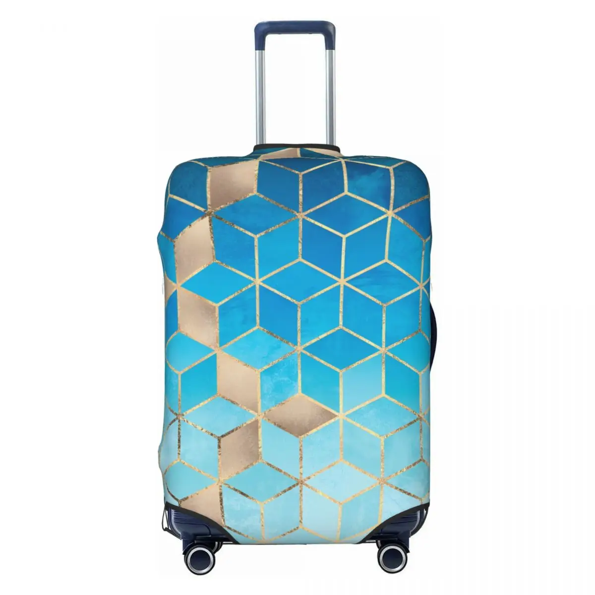 

Cute Abstract Geometric Ombre Dream Cubes Luggage Cover Protector Washable Travel Suitcase Covers