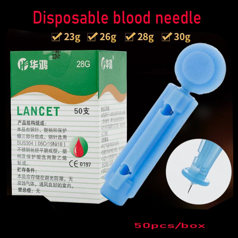 Dropshipping Service Disposable Blood Needle + Pen Sterile Lancets Fleam Vent Drain Blood Lancet Dedicated 23/26/28/30G