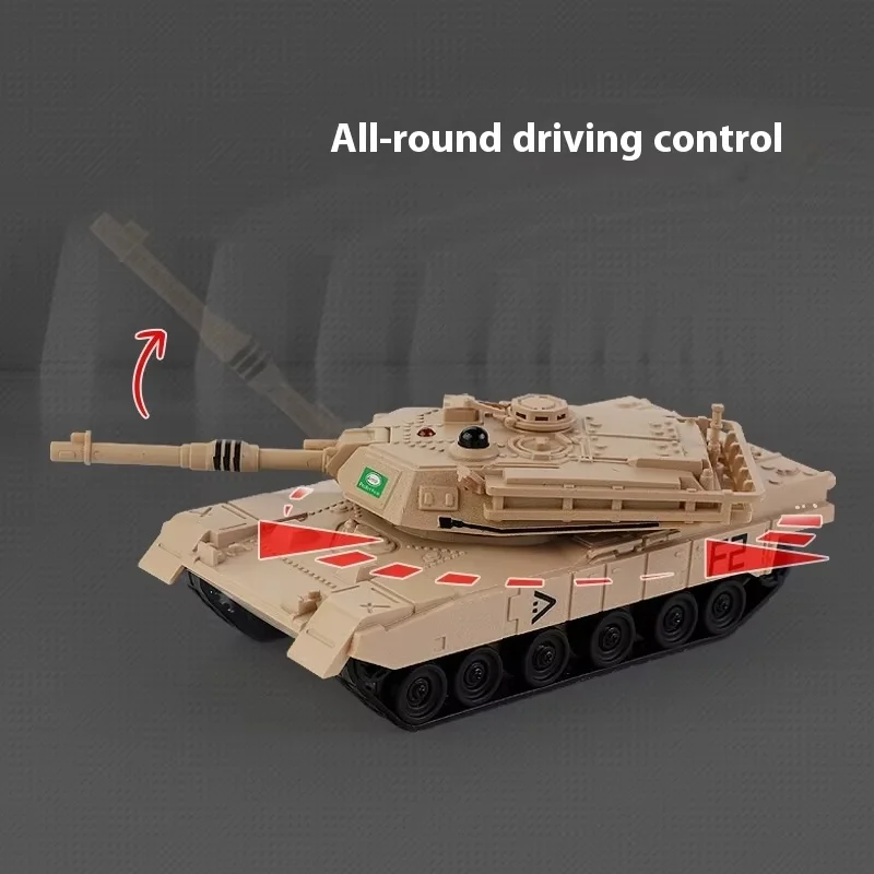 New Rc Tank Military Tank 777-584 Mini Remote Control Tracked Tank Tiger Tank Combat Model Simulation Popular Toy Kid Puzzle Toy