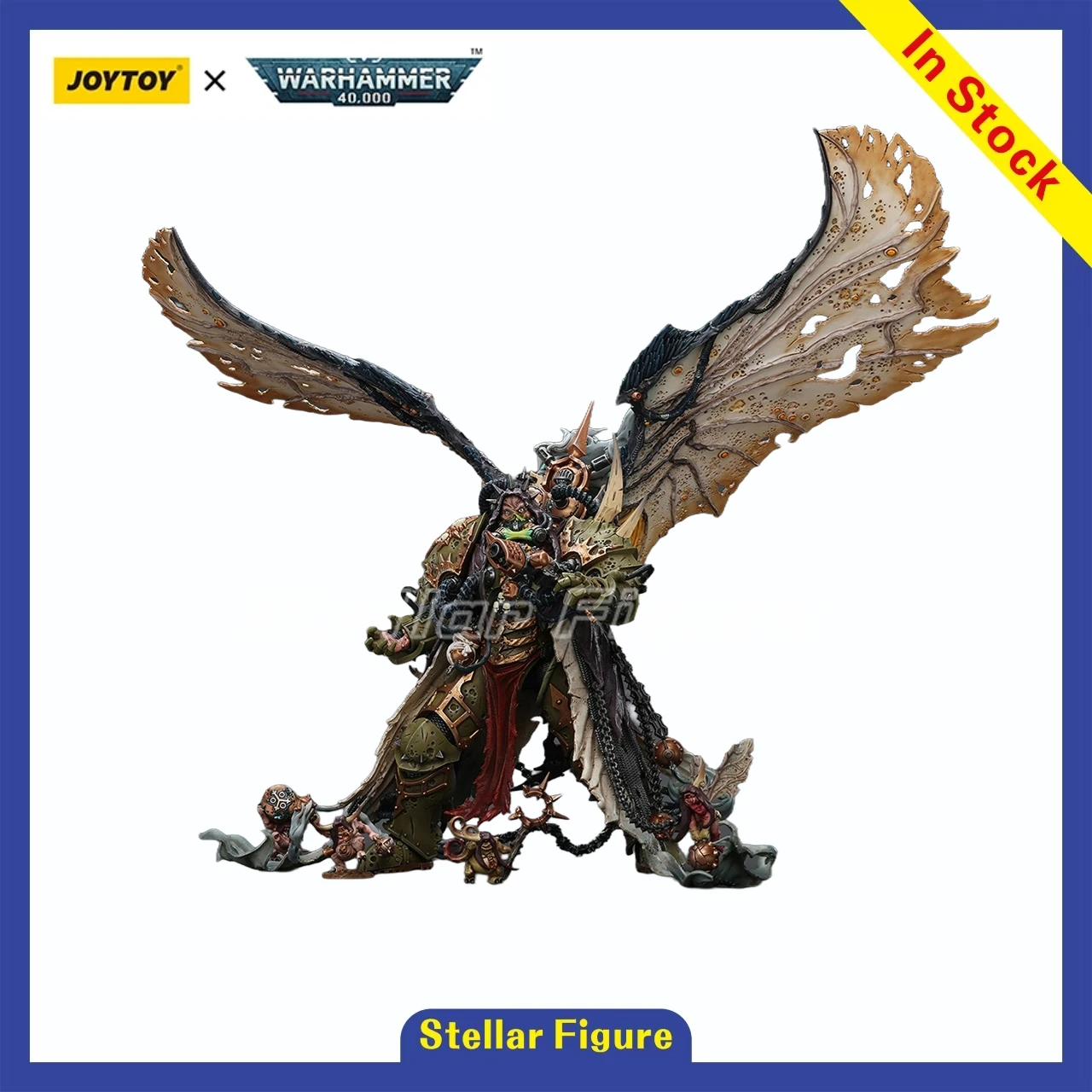 

【SF】 Фигурка JOYTOY Warhammer 40K 1/18 Mortarion Daemon Primarch of Nurgle с древним оружием «Фонарь» и «Silence'