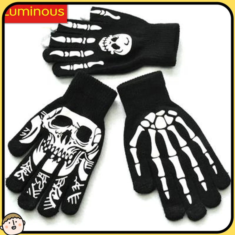 Cycling Full Finger Gloves Halloween Horror Skull Claw Skeleton Anti-Skid Motorbike Racing Riding Guantes Adult Children Mittens