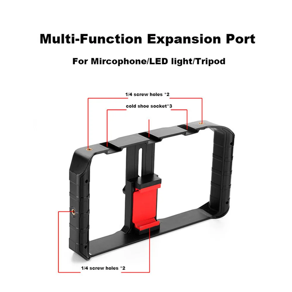 UURIG U Rig Pro Smartphone Video Rig Hand Grip Filmmaking Case Phone Video Stabilizer Handheld Tripod Mount for iPhone Android