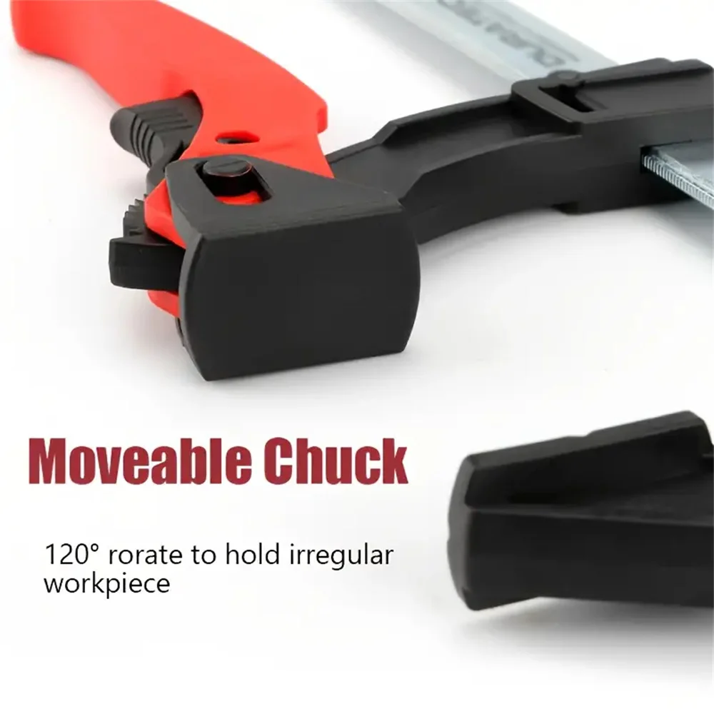 الثقيلة سريعة السقاطة F المشبك 100-300 مللي متر لقط المدى قبضة سريعة 120 درجة قابل للتعديل 60 كجم/132lbs قوة النجارة المشبك #3