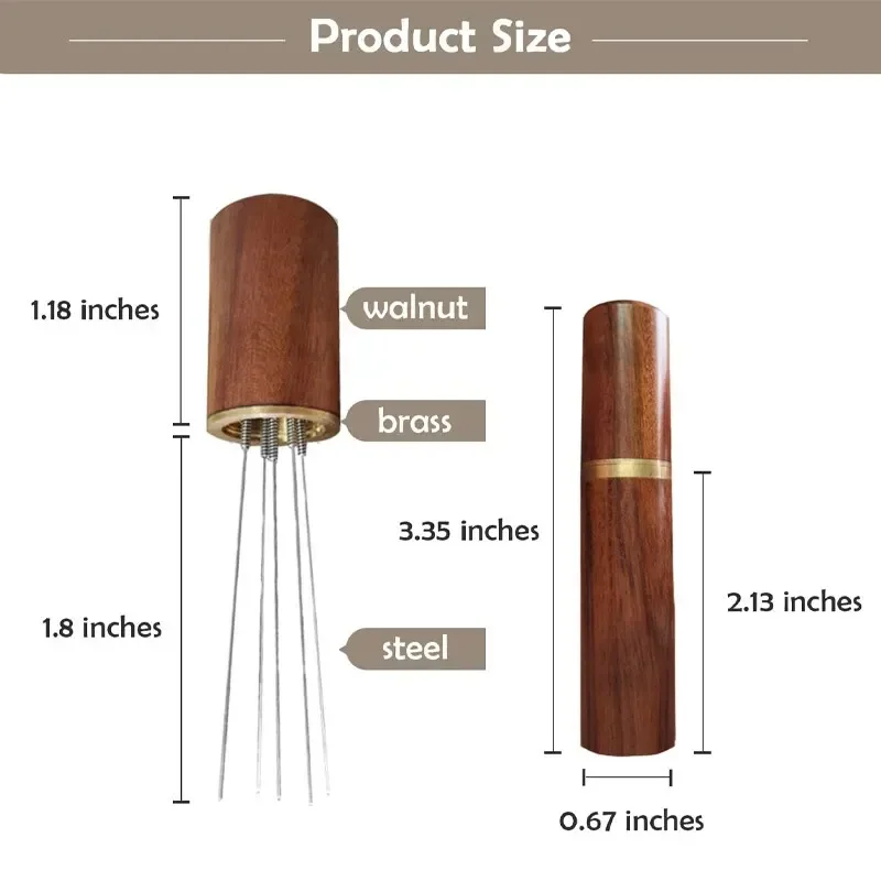 Roestvrijstalen Naaldpoeder Koffiedoek Poeder Naald Roeren Grenen Poeder Dispergeer Massief Hout Doek Poeder Naald