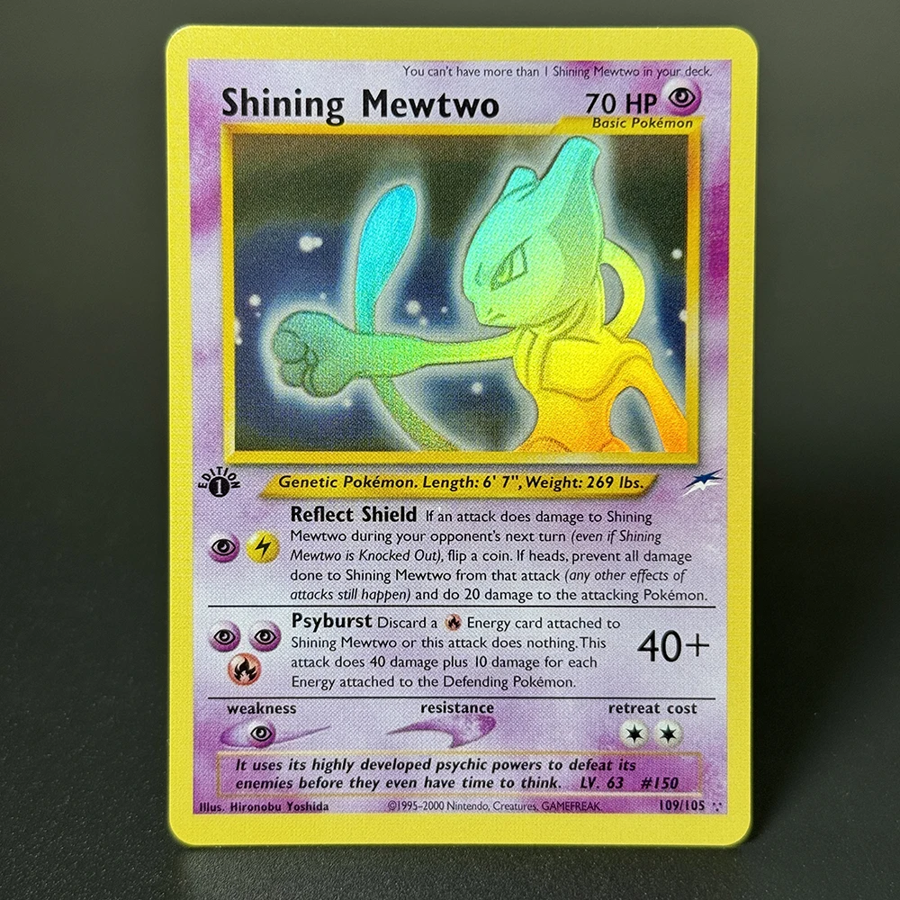 PKM Foil Cards Proxy Cards Gengar Shining Mewtwo Shining Tyranitar Gengar VMAX Giratina V Shining Gyarados Chariza Mew ex PTCG