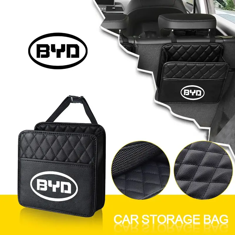 

Car Backseat Storage Box Back Seat Organizer Hanging Storage Bag For BYD Tang F3 E6 Atto 3 Yuan Song Max F0 G3 I3 Ea1 Dmi G6 Sea
