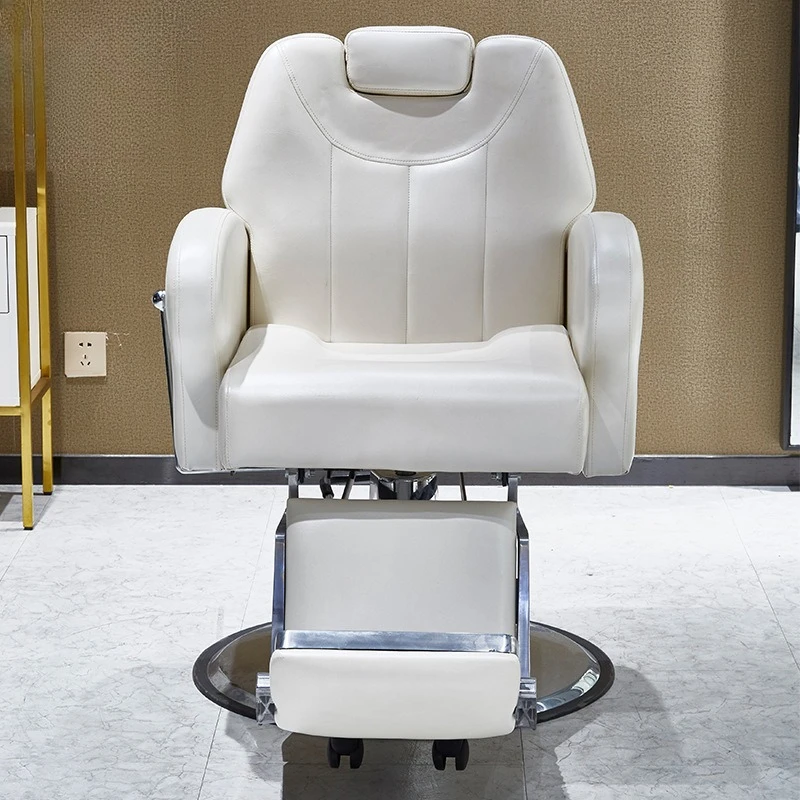 

Reclining Soft Backrest Barber Chair Elegant Modern Swivel Comfortable Barber Chair Design Adjustable Salon Furniture Silla XYBC