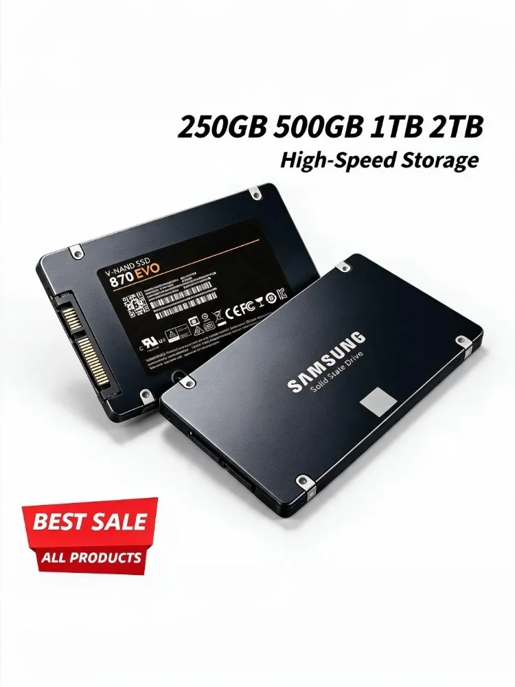 SAMSUNG SSD 870 EVO Interne Solid-State-Festplatte HDD Festplatte SATA3 2,5 Zoll Laptop Desktop 1TB 2TB 250GB 500GB PC MLC Festplatte