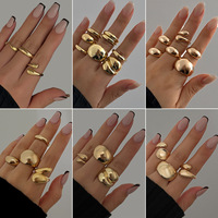 Rings for Women 2025 Cold Trendy Exaggerated Mirror Finish Versatile Personalized Alloy Hug Ring Wedding Gothic Halloween Group