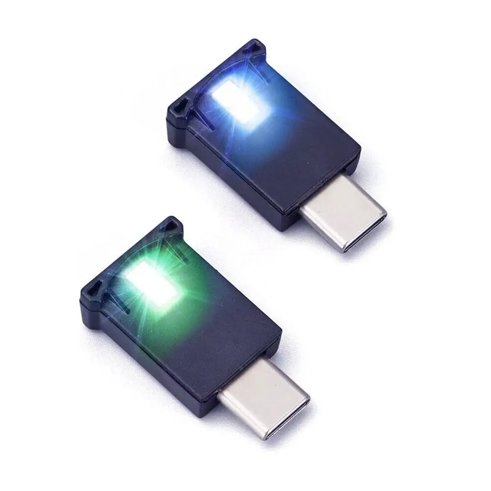 

1 шт. Тип C светодиодный окружающий свет 8 цветов RGB динамический градиент яркости Регулируемая атмосферная лампа для салона автомобиля градиент яркости