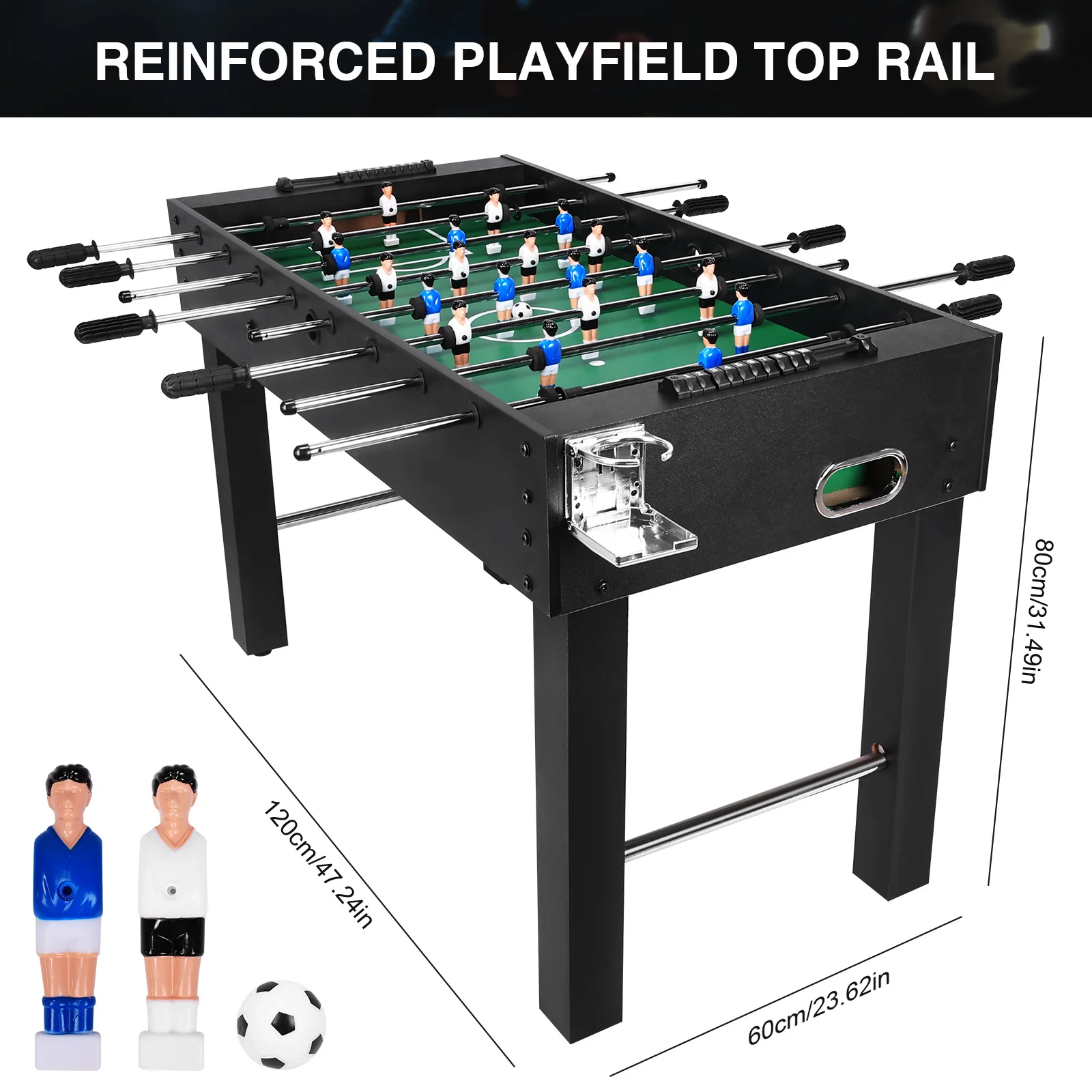

Wood Soccer Table Wear Resist Full Size Soccer Game Table Reusable Multifunction Gaming Table for Friends and Family Playing