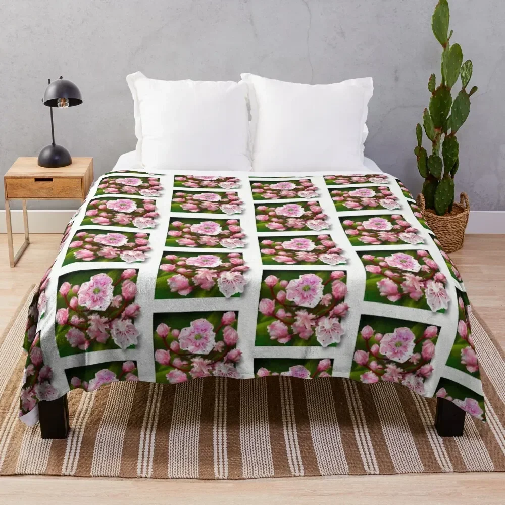 

Mountain Laurel Throw Blanket Soft Bedroom Blanket for Night Sleeping