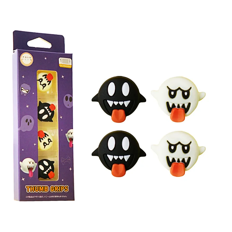 Nette Lustige Geister Silikon Weiche Thumb-Stick Grip Cap Joystick Schutzhülle Für Schalter Oled NS Lite Joycon Thumbstick Fall