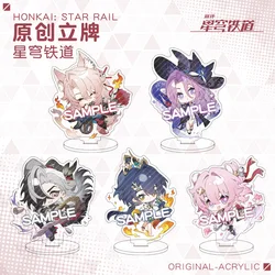 8cm Game Honkai Star Rail Boothill Jade JIAO QIU Cosplay Acrylic Figure Stand Model Plate Desk Decor Sign