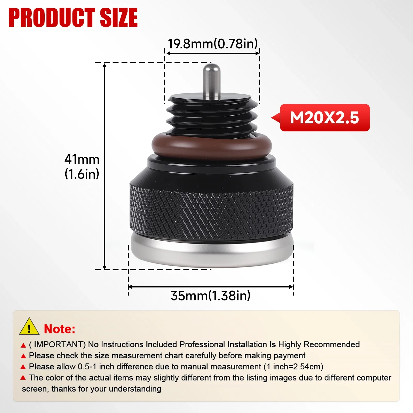 

auto bike Thread size M20x2.5 Motorcycle Fuel Tank Caps With 35MM Oil Temperature Gauge 0-200 Pointers Thermometer Cap Cover