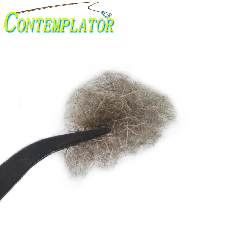 1 sachet de fibres courtes et pointues naturelles de 2,0 grammes pour la fabrication de mouches de pêche à la truite (mouche oreille de lièvre, mouche à poils, mouche nymphale, mouche humide)