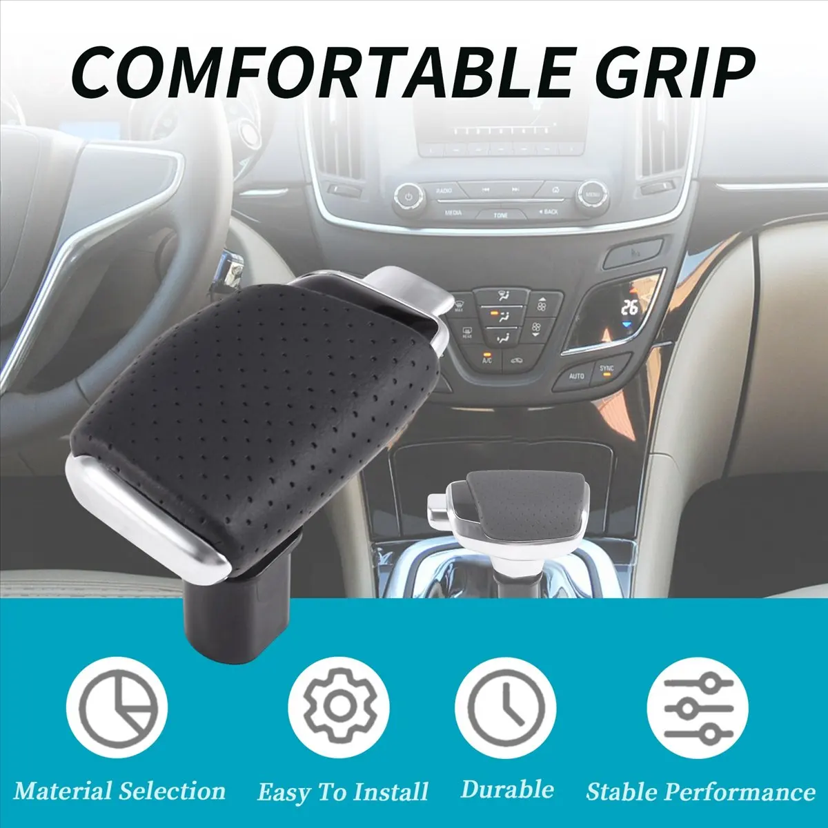 Super Sale Car Gear Shift Knob for Opel Insignia Astra Tourer for Buick Regal Excelle GT XT GL8 Renault Koleos Black with Hole B